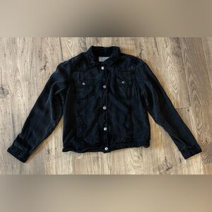 Ariat Black Chambray Cropped Trucker Jacket – Women’s Medium